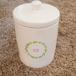Rae Dunn Joy Christmas Canister Container